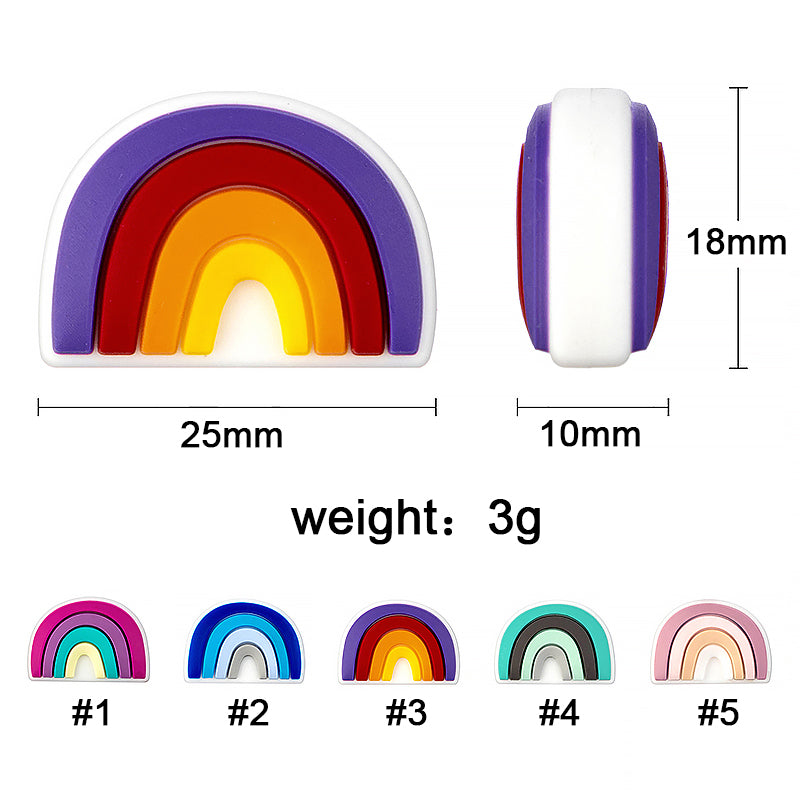 1個 歯固め シリコン レインボー DIY パーツ FDA認可済
