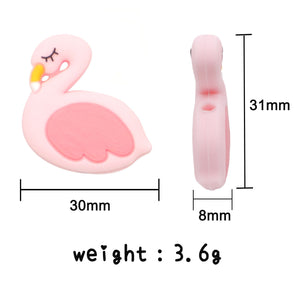 1個 歯固め シリコン フラミンゴ DIY パーツ FDA認可済