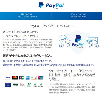 支払い方式--PayPalでのカードを使用できる